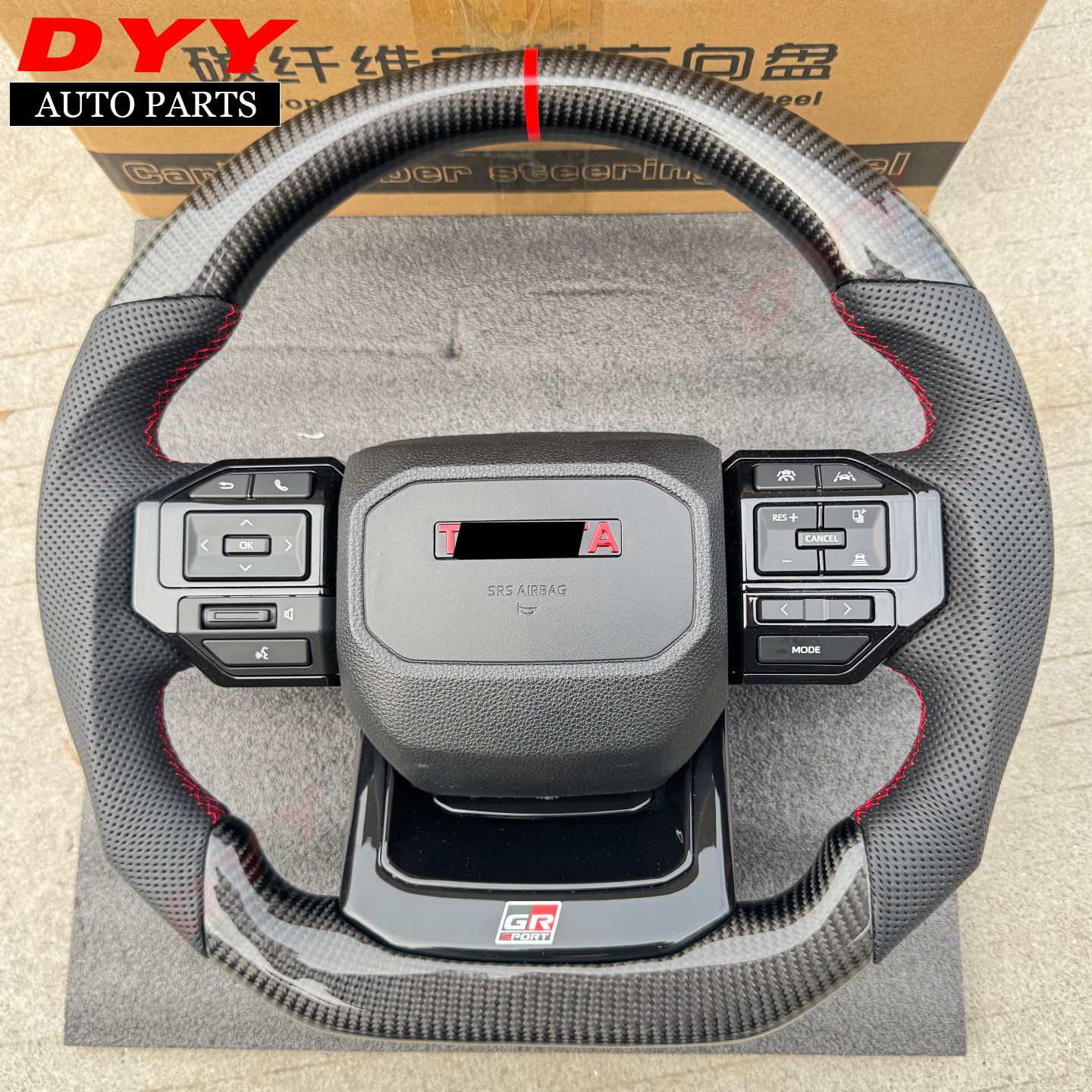 Suitable for Hilux Travo carbon fiber steering wheel, Hilux Travo upgraded steering wheel, Revo old to new conversion