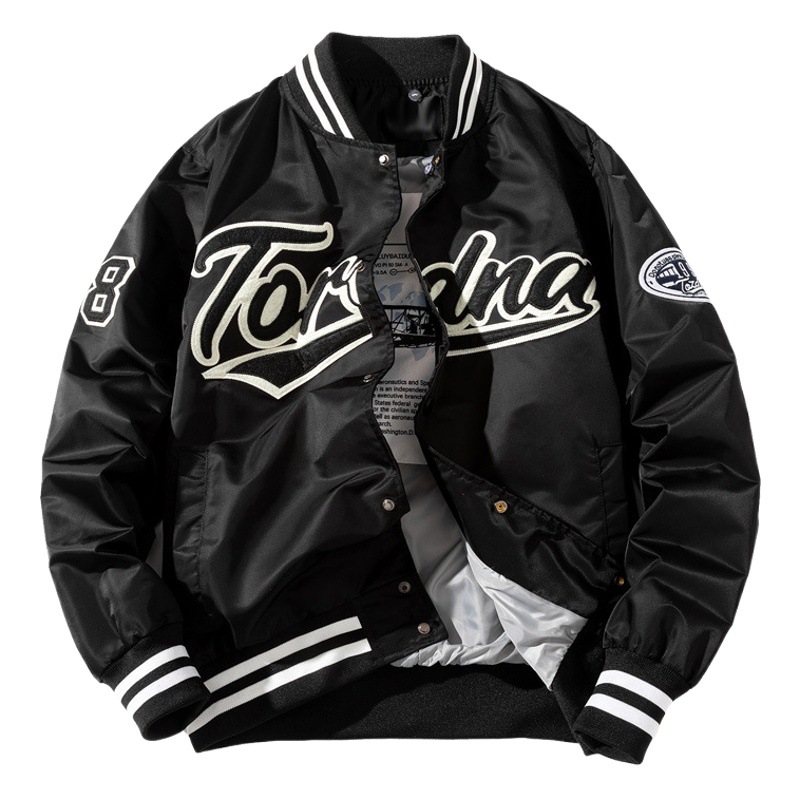 Uniforme de béisbol casual americano hombres 2022 otoño nuevo bordado con capucha hip hop pareja chaqueta moda marca chaqueta