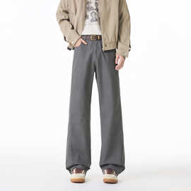 港风潮流有型男士休闲裤纯棉质感多袋工装裤日常通勤百搭宽松男裤