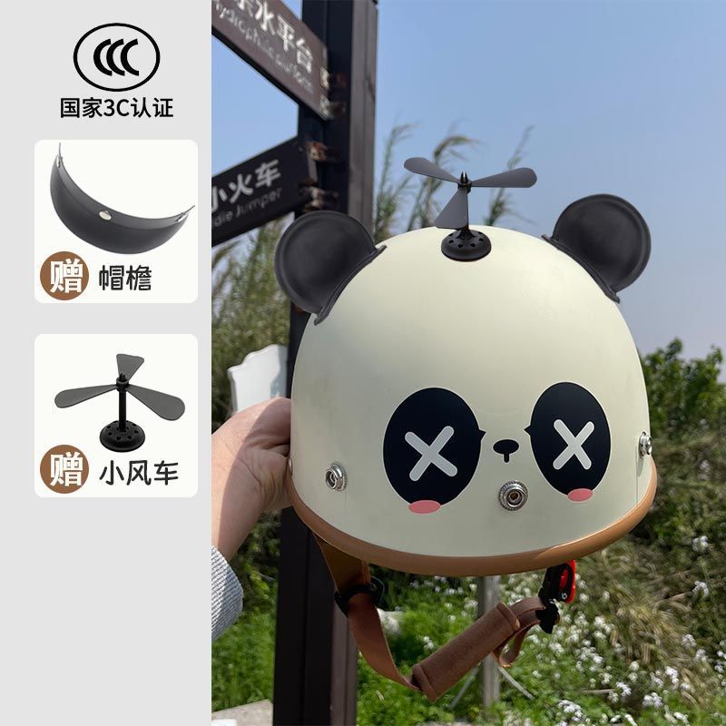 3C Certified Helmet — Motuoche Auto Parts and Accessories - white-panda-brim-small-windmill