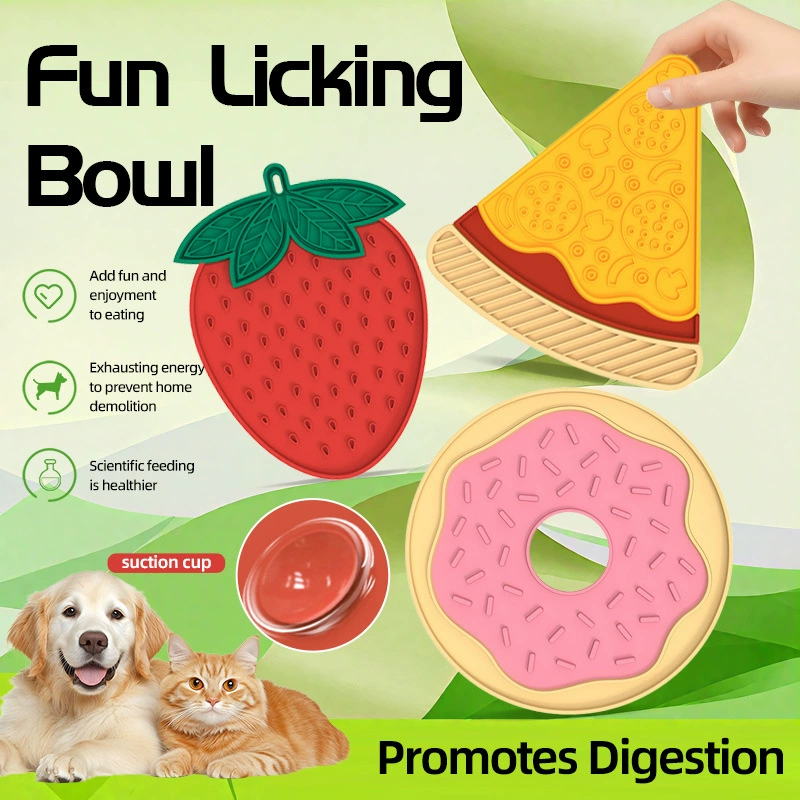 Новый коврик для медленного питания для домашних животных Amazon, тарелка для вылизывания кошек, коврик для вылизывания, коврик для вылизывания щенков, силиконовый коврик для медленного питания на присоске
