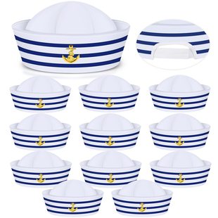 European and American Halloween Party Navy Sailor Hat Stage Performance Cosplay Navy Uniform Costume Party Hat Accessories