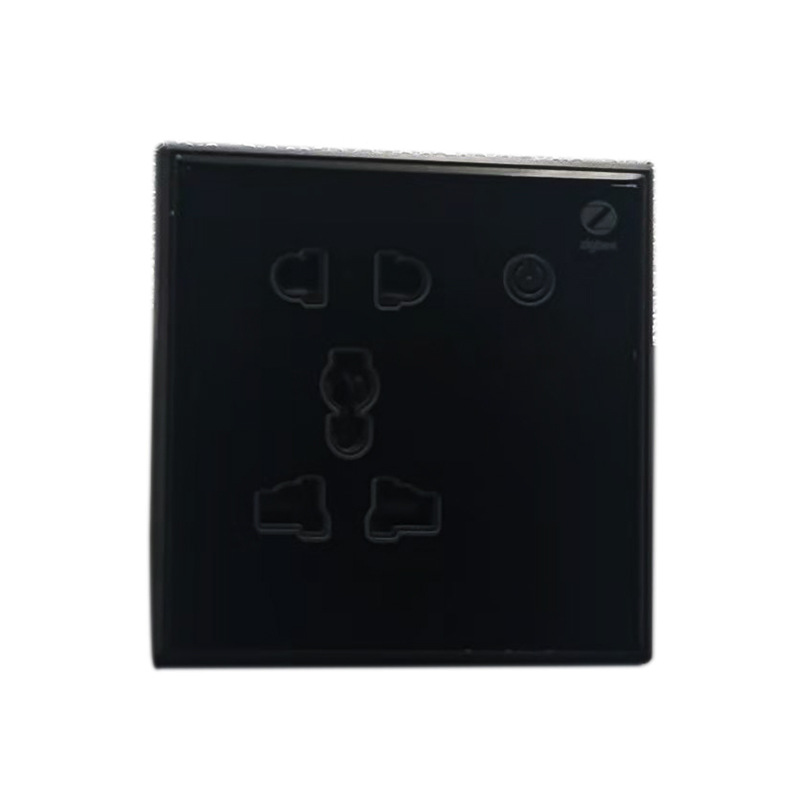 Tattva Zigbee Power Statistics with Remote Mobile Control 86-Style WiFi Metering Glass Panel Socket