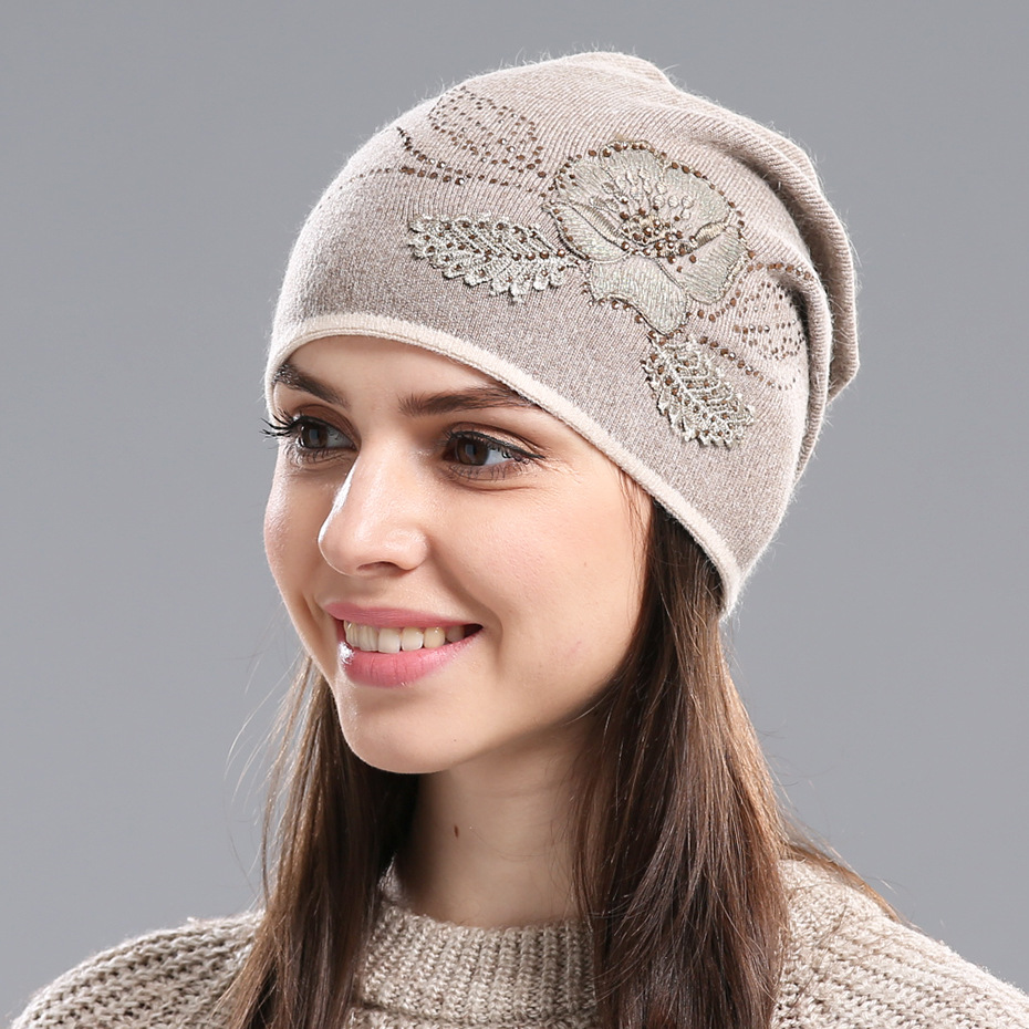 Keep warm winter woolen demi-season knitted hat with hood