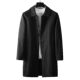 Mid-length windbreaker men's spring and autumn new lapel casual coat Korean-style loose business ruffian handsome thin plus size