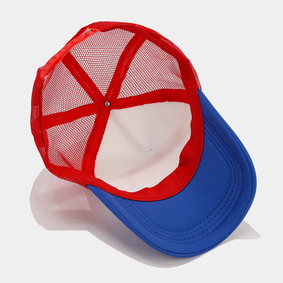 Rojo azul contrapeso malla transpirable espacio algodón sombrero de béisbol bandera americana sombrero de lengua casual sombrero de verano sombrero de sol