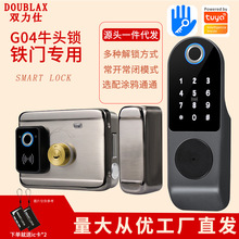 智能牛头锁指纹锁老式庭院门户外铁门锁出租房门禁刷卡通通锁批发