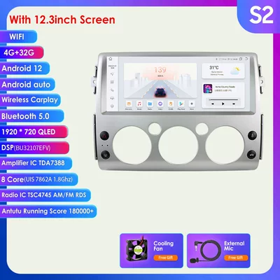 The cross-border model is suitable for 06-21 Toyota FJ Cruiser car MP5 Bluetooth navigation GPS all-in-one (DVD Navigation) - 4-32g-wifi-edition-7862-carplay-eight-nuclear-123-inches-for-toyota-fj-coolidge