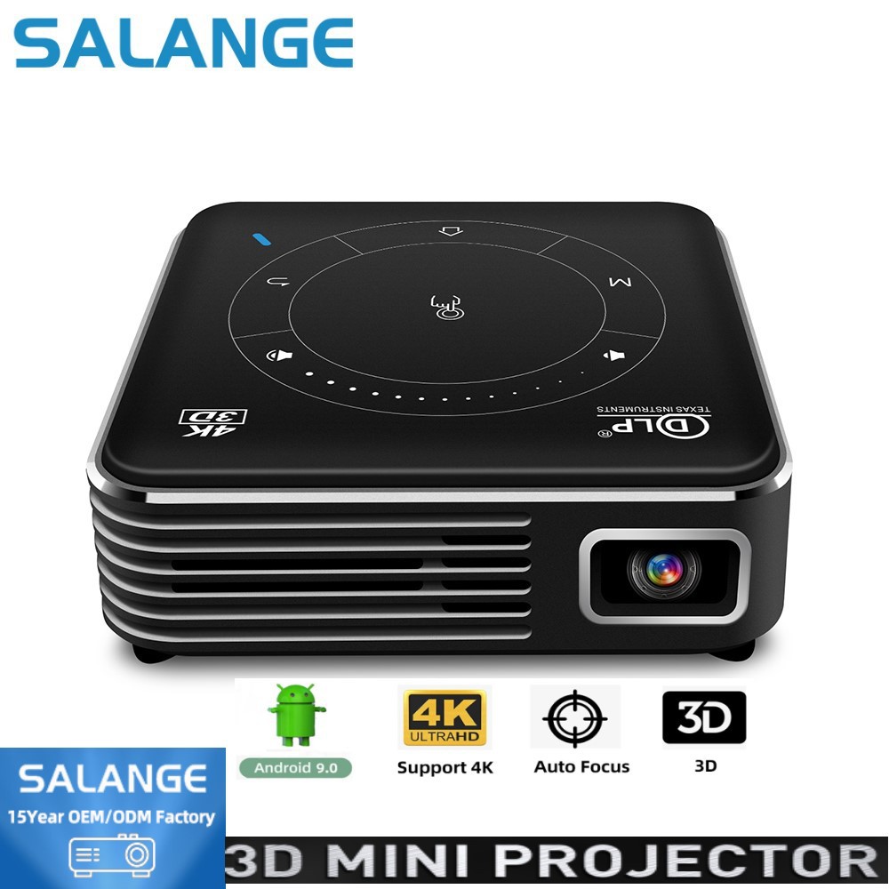 Transfronterizo HD DLP Home Office Proyector 4K portátil inteligente proyector 3D batería incorporada Comercio exterior caliente