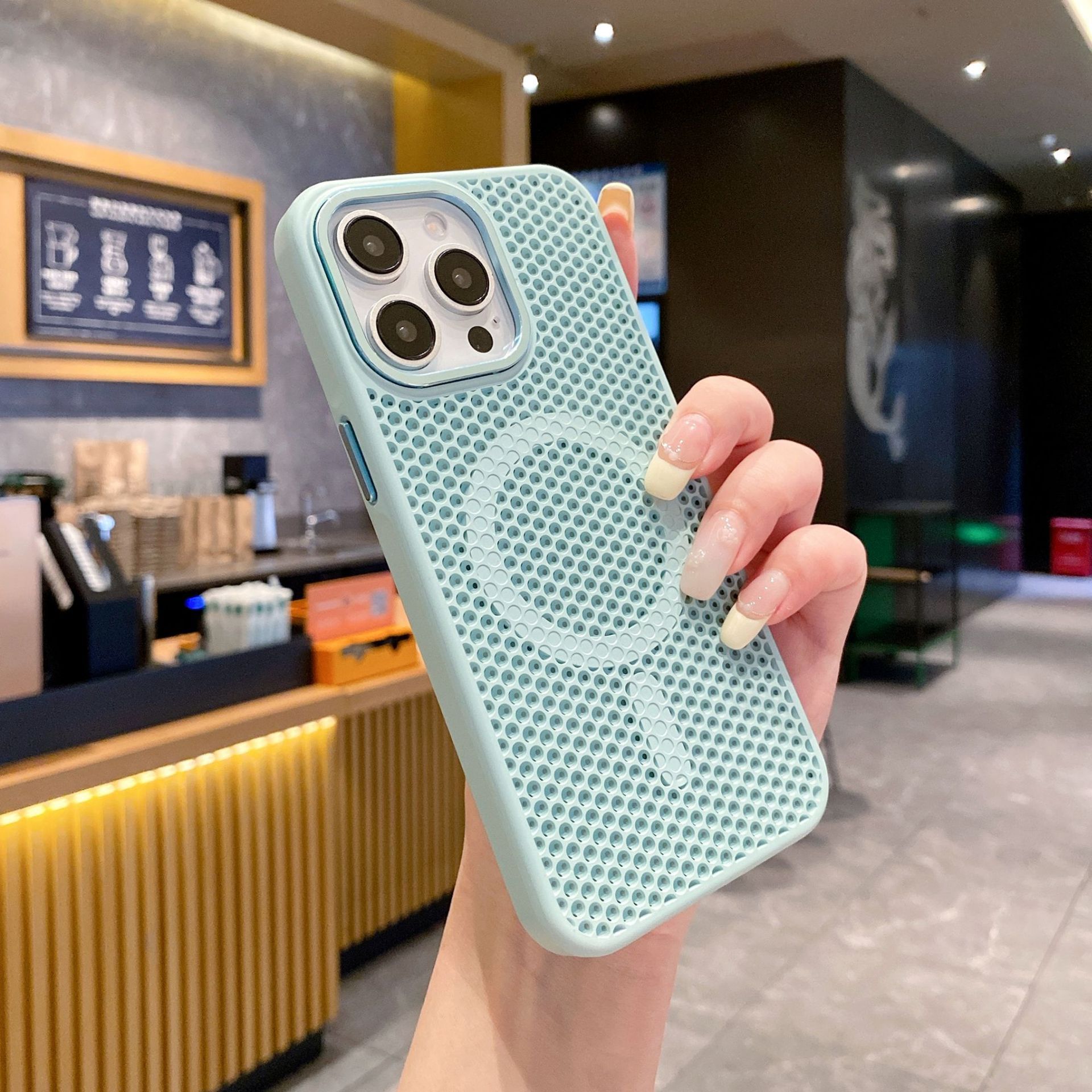 Verde claro-Panal disipación de calor magnético-agujero grande metal kj