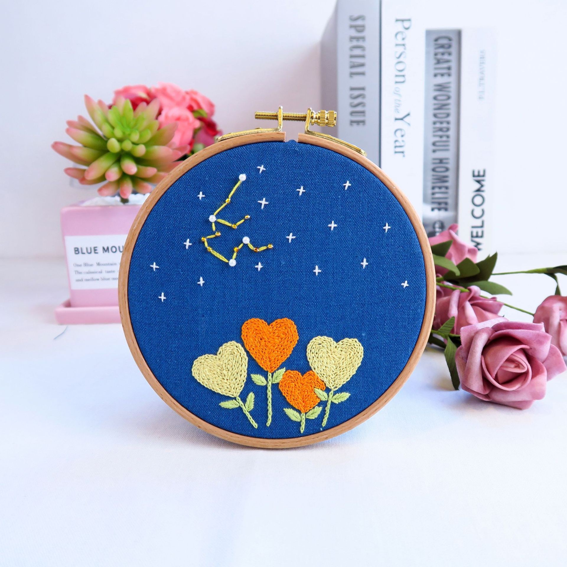 Fábrica al por mayor bordado DIY hecho a mano material paquete matar tiempo principiante creativo tela pequeña pintura