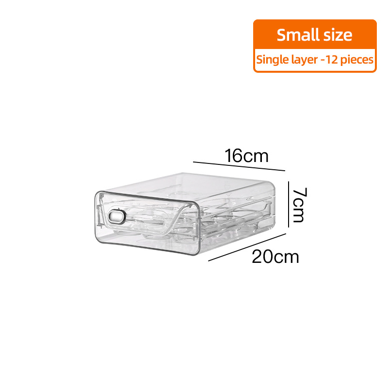 Caja de almacenamiento de huevos Caja de conservación especial para refrigerador Caja de huevos de cocina Caja de huevos transparente de múltiples especificaciones con cajón de doble capa