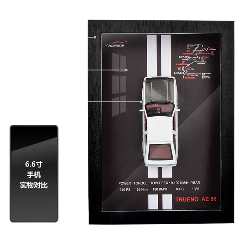 1:32 Lyken marco de fotos tridimensional pintura colgante aleación modelo de coche 3D modelado tridimensional colección de moda decoración del hogar