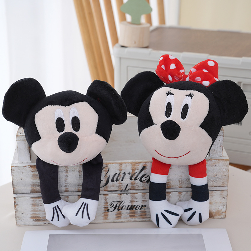 Mickey Plush Toy New Bow Minnie Doll Backpack Keychain Pendant Clothing Headband Accessories