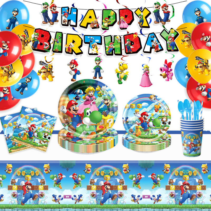 Amazon Super Mario Themed Children's Birthday Party Paper Plates, Paper Cups, Napkins, Tablecloths, Banners, and Supplies Amazon Super Mario Themed Children's Birthday Party Paper Plates, Paper Cups, Napkins, Tablecloths, Banners, and Supplies