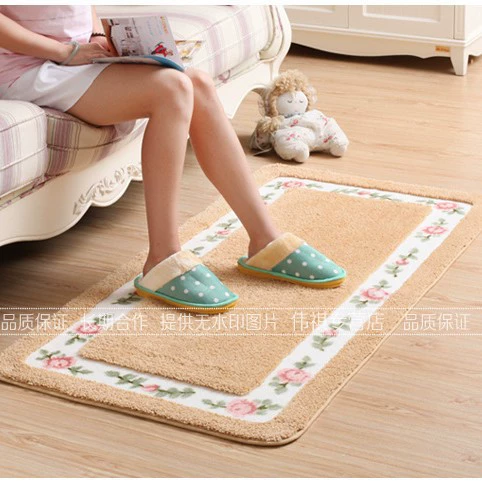 Door & Bay Window Floor Mat (Weiqi), Plush Absorbent Anti‑Slip, Multi‑size 40×60–80×160 cm