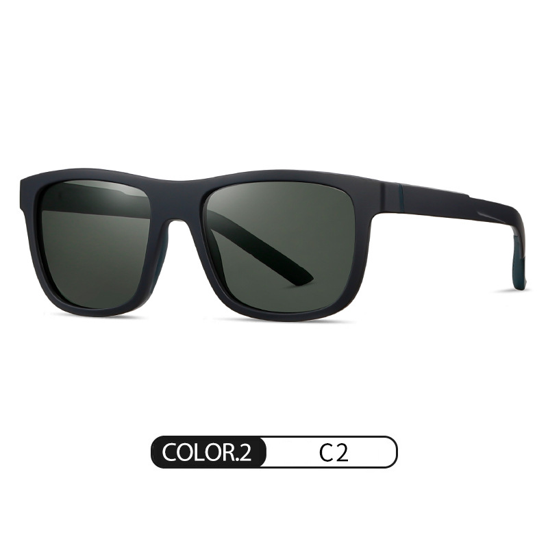Nuevas gafas de sol polarizadas S12113 inyección de dos colores Gafas de sol de montura cuadrada de venta caliente transfronteriza Gafas de conducción al aire libre para hombres