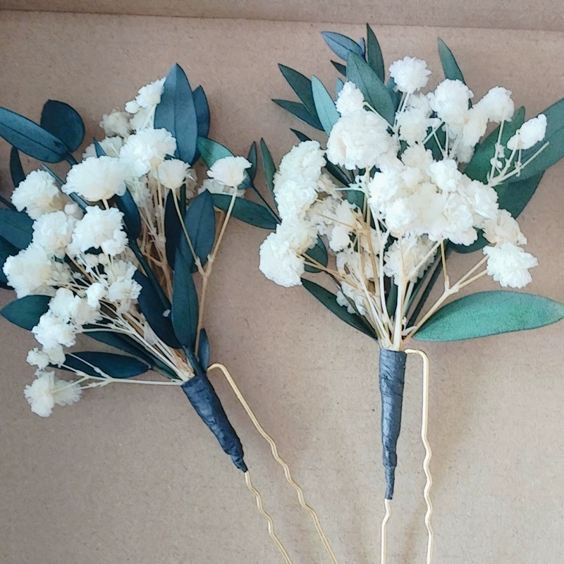 Кросс-бордерная вечная цветочная повязка для женщин, свадебный букет с бусинами и заколкой, модный оптовый букет из сухоцветов "Звездное небо" 2025 года.