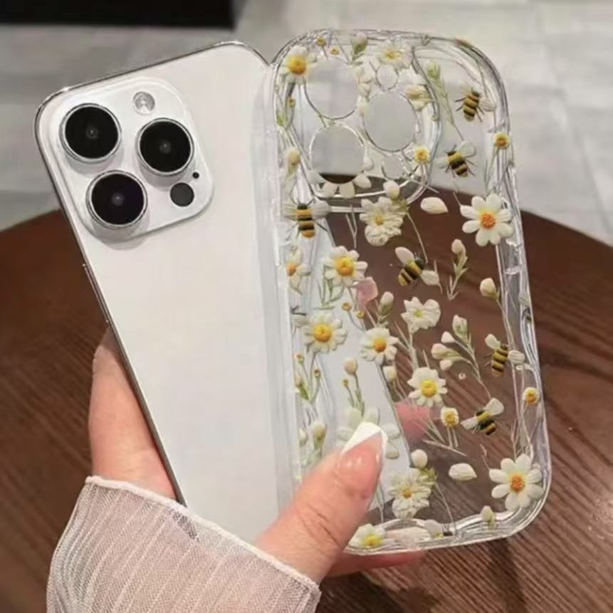 Nueva margarita fresca para iPhone 15promax funda para teléfono móvil Apple 16/14pro Japón y Corea 13/12X