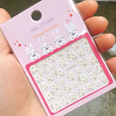蝴蝶美甲貼紙 跨境電商美甲飾品新款3D背膠蔥粉蝴蝶美甲貼紙