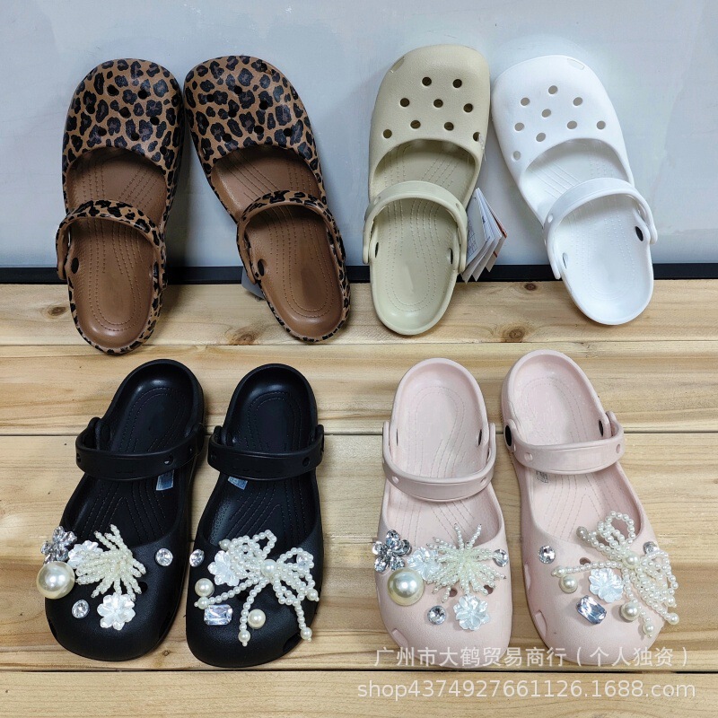 Bymcross Ballet Clogs for Women, Summer Mary Jane Beach Shoes, Closed-Toe Sandals, Non-Slip Lightweight Breathable Slippers
