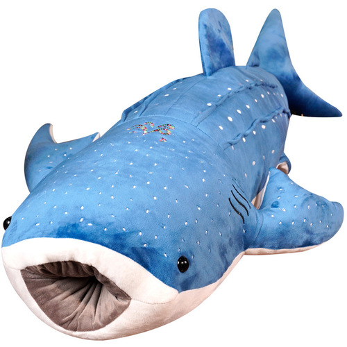 New product simulation large shark cross-border plush toy ocean whale doll rag doll pillow creative whale shark