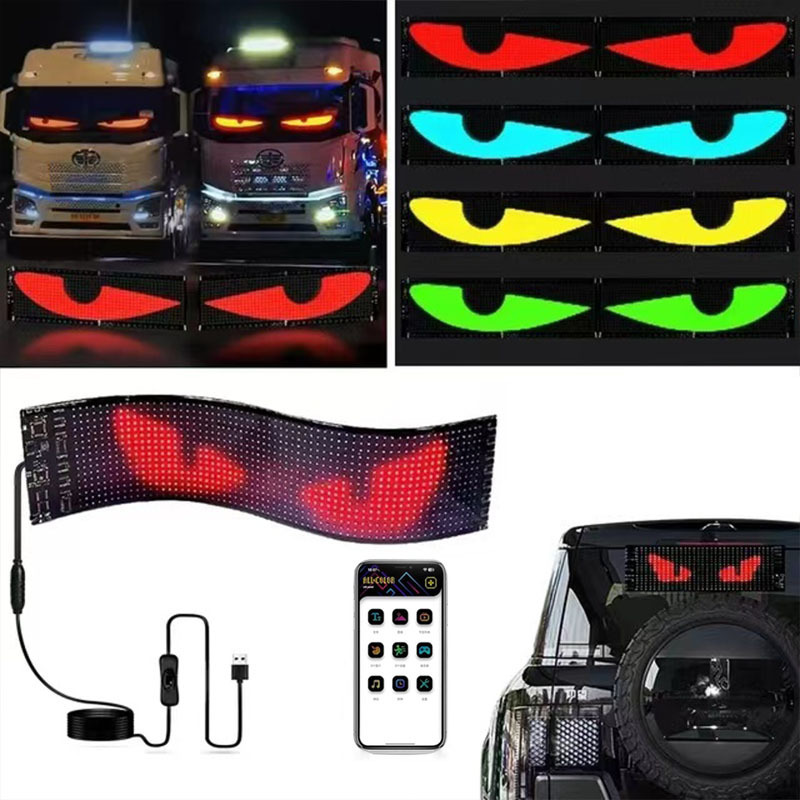 Explosiones transfronterizas flexibles publicidad LED pantalla suave APP pantalla de control Bluetooth de automóvil se puede doblar y rodar