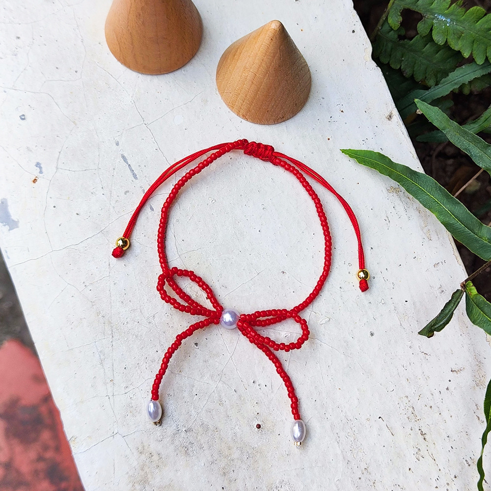 Holiday, Banquet, Daily Occasion Casual Elegant Lady Geometric Glass Beaded Chain Beaded Bracelets Wholesale