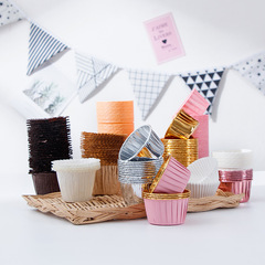 Solid Color Paper Cupcake Liner Disposable High-Temperature Foldable Cup Cake Pan Muffin Cup Baking Sweet Treat Hat Cup Mold