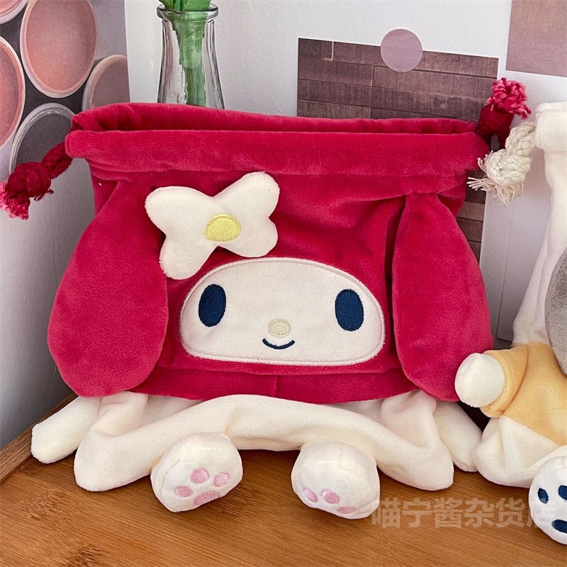 Xiaohongshu mismo estilo de alto aspecto misceláneas bolsa de almacenamiento portátil pequeño conveniente bolsa organizadora Sanrio bolsa de cosméticos para las mujeres