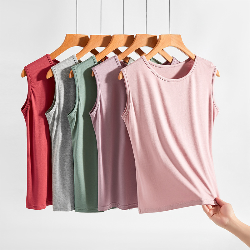 Summer Thin Modal Vest for Middle-Aged and Elderly Women, Loose Sleeveless Underwear, Short-Sleeved Undershirt for Grandma and Elderly People