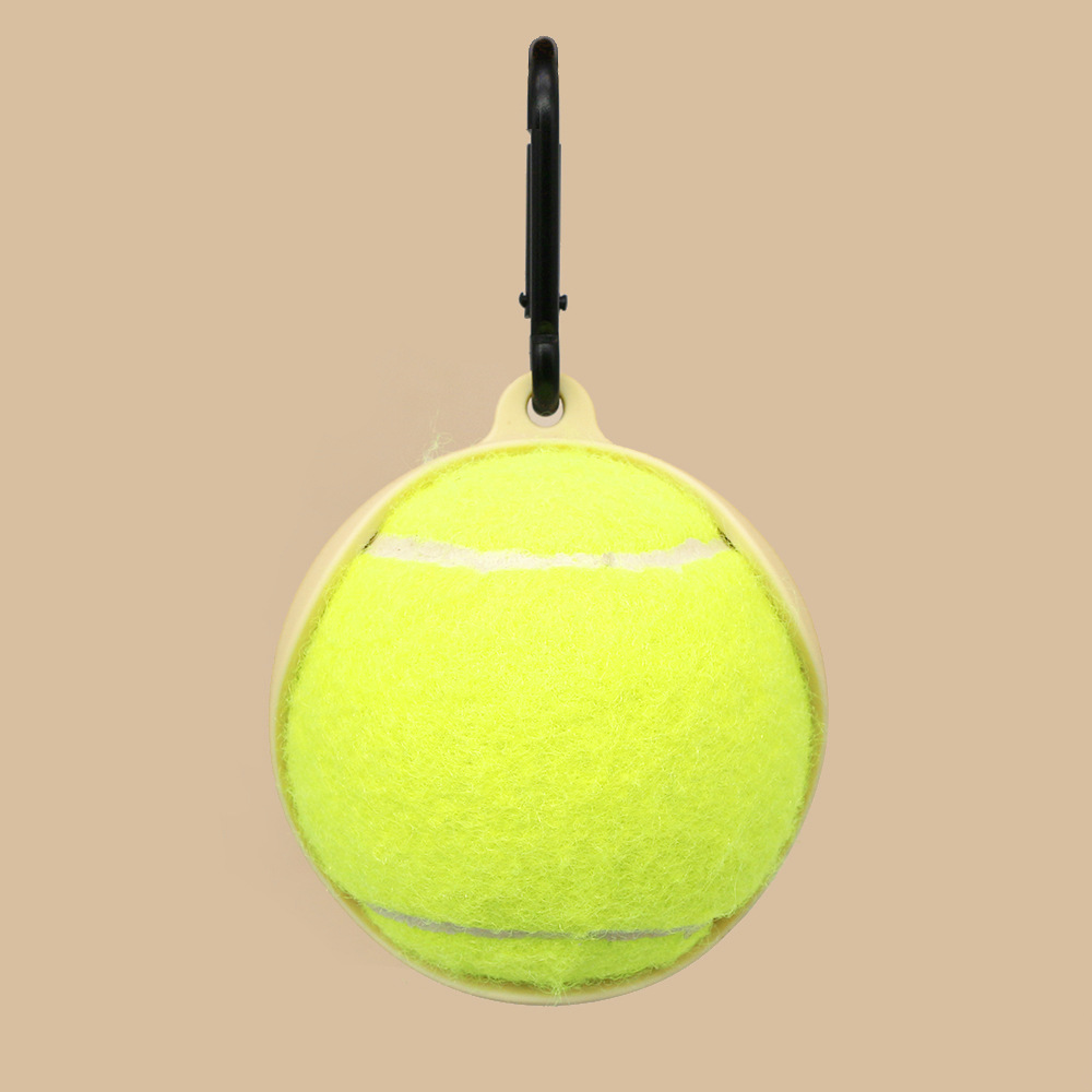 2023 nuevo soporte de tenis para mascotas cubierta de tenis titular de pelota de juguete manos libres portátil perro caminando suministros Bola de entrenamiento vaina