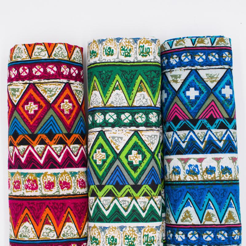 波西米亚棉麻布料粗麻麻布沙发布桌布手工包diy背景饭店靠枕酒吧