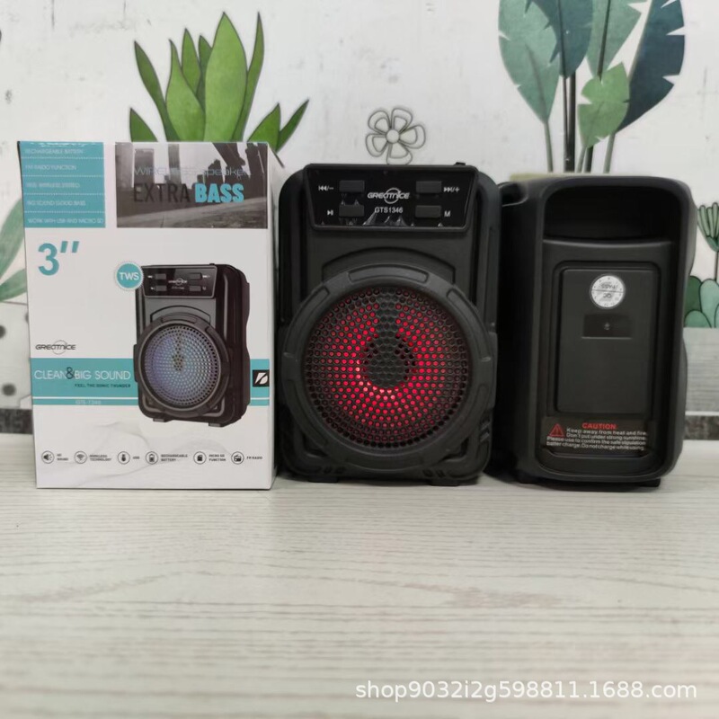 メーカー卸売りGTSシリーズGTS-1346屋外ポータブル3インチ自慢カラーランプbluetoothスピーカークロスボーダー国内販売|undefined