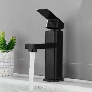 Black Basin hot and cold faucet counter basin height faucet toilet wash basin wash basin single hole faucet