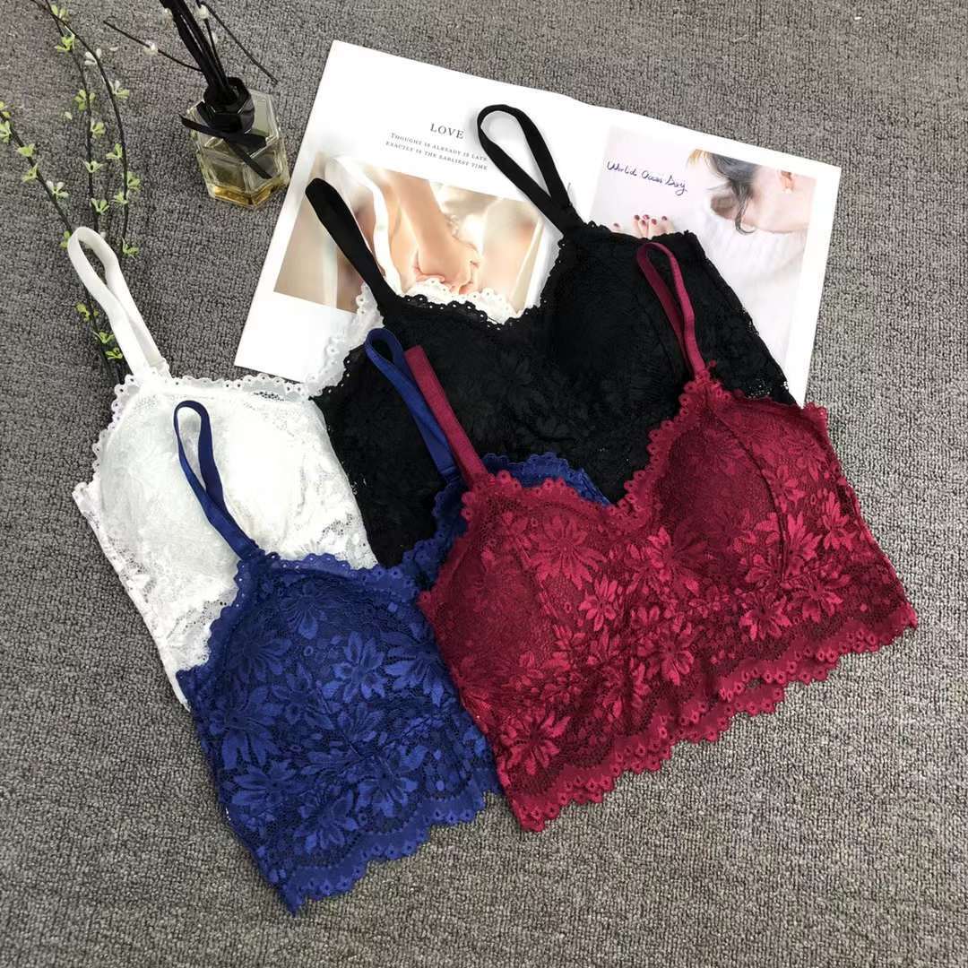 Nuevo cordón elástico de alta calidad belleza espalda chaleco las mujeres inalámbrico sexy sujetador ropa interior deportiva al por mayor