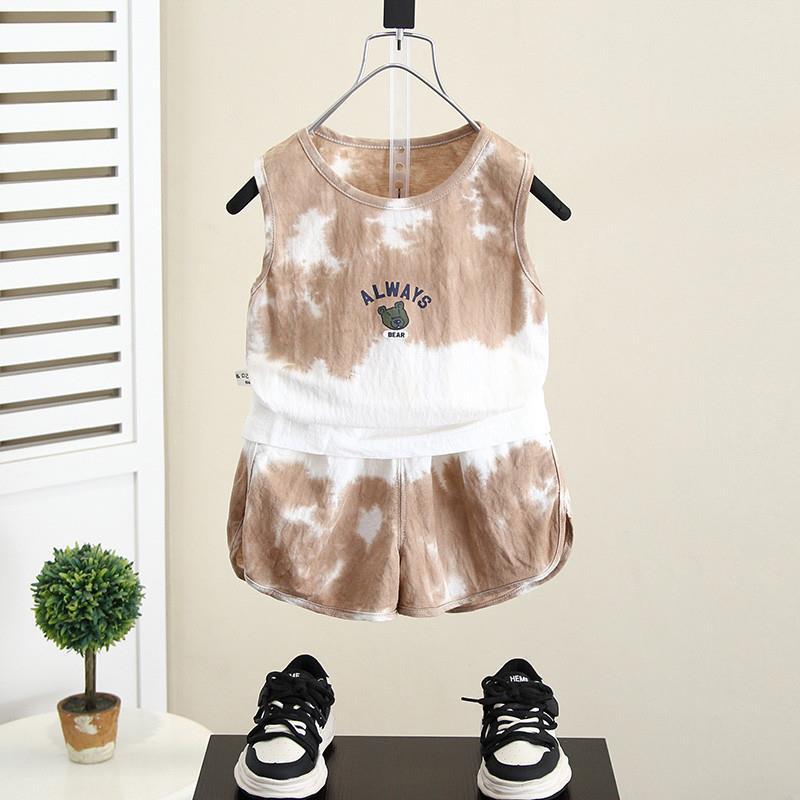 7923 Traje sin mangas para niños Ropa de manga corta de verano para niños Chaleco deportivo de verano para bebés Chaleco de verano para niños