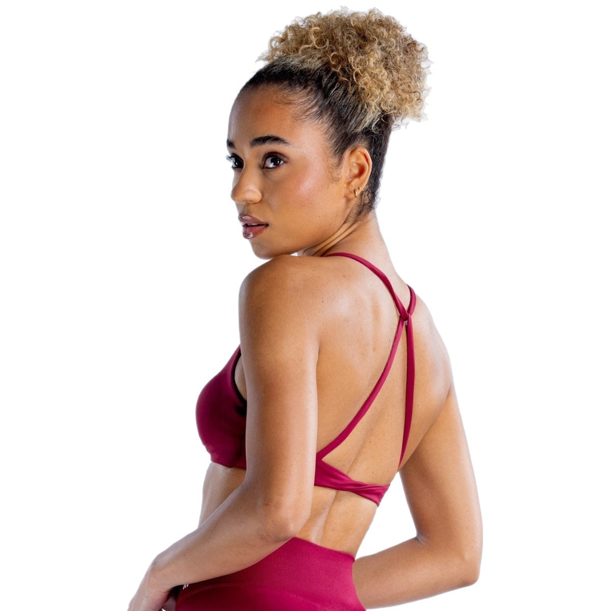 DF Pingxi Cross-border Amazon cintura alta glúteos glúteos rey fitness sin costuras espalda hermosa sujetador de nailon superfino