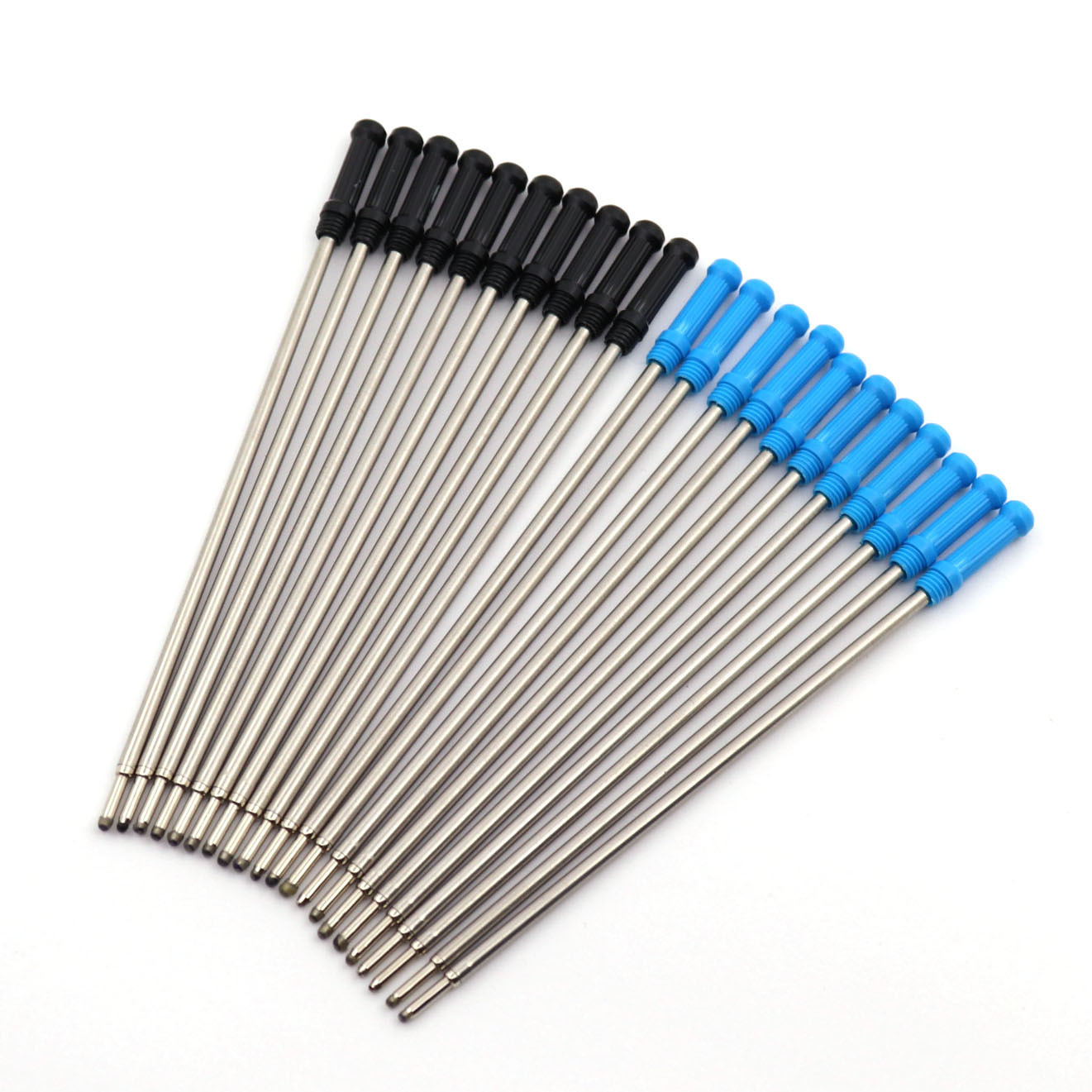 Factory spot metal ballpoint pen refills small Gaoshi refills 11.6cm specifications blue refills rotating metal refills