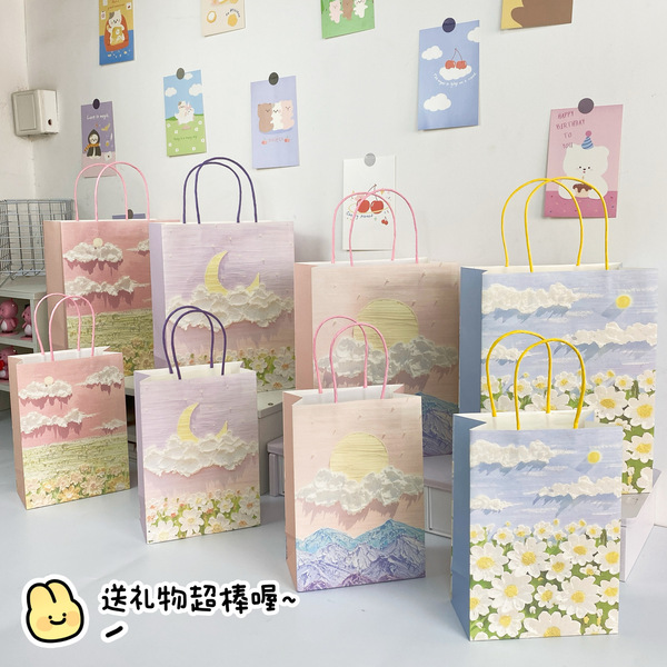 Cartoon leather linen bag