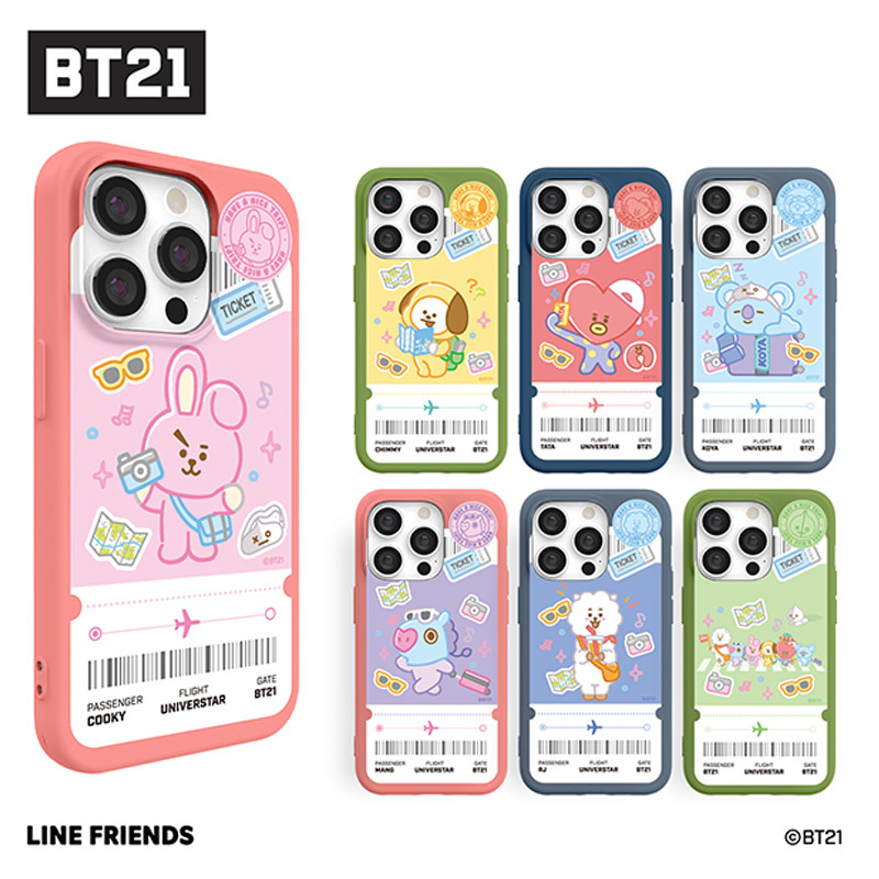 BT21BTS bulletproof youth group imitation liquid silicone Real Super mobile phone case protective cover all-inclusive anti-Fall Travel Air ticket