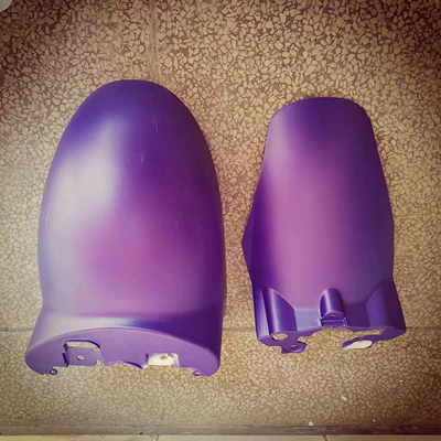 front water shield for Emma Little: Motorcycle Fender - matte-violet-small-turtle-king-front-mudguard-comes-with-installation-screws