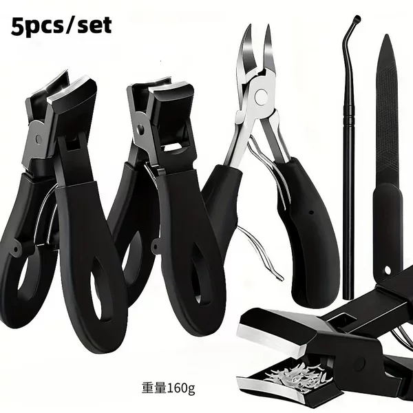 Nail Clippers, Nail Nippers, Cuticle Pusher, Anti-Splash Nail Clippers, Manicure Scissors, Nail File