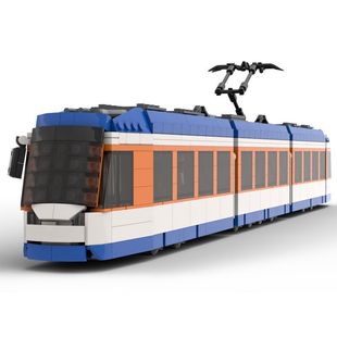 Building Blocks Cross-Border Moc-56766 Tram St 14-2 Model 1582 Particle Number Toy Saint