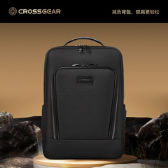 十字勋章双肩包总裁商务背包高级感时尚简约 USB充电口通勤电脑包