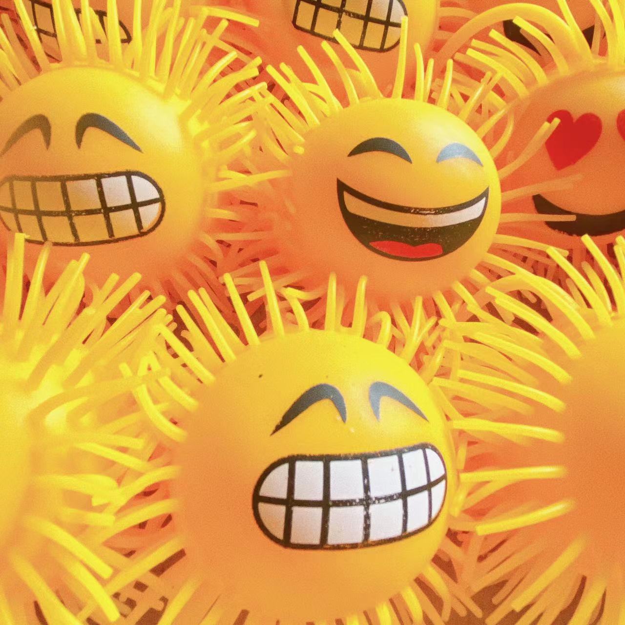 Juguete de dibujos animados expresión luminosa bola piel Smiley cara ventilación descompresión pellizco juguete la música de los niños dos Yuan tienda