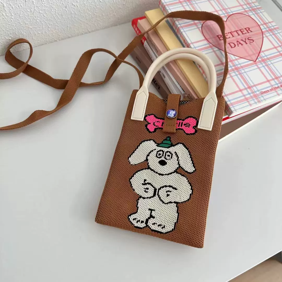 Universal handheld small design knitted shoulder bag, one-shoulder bag, small bag