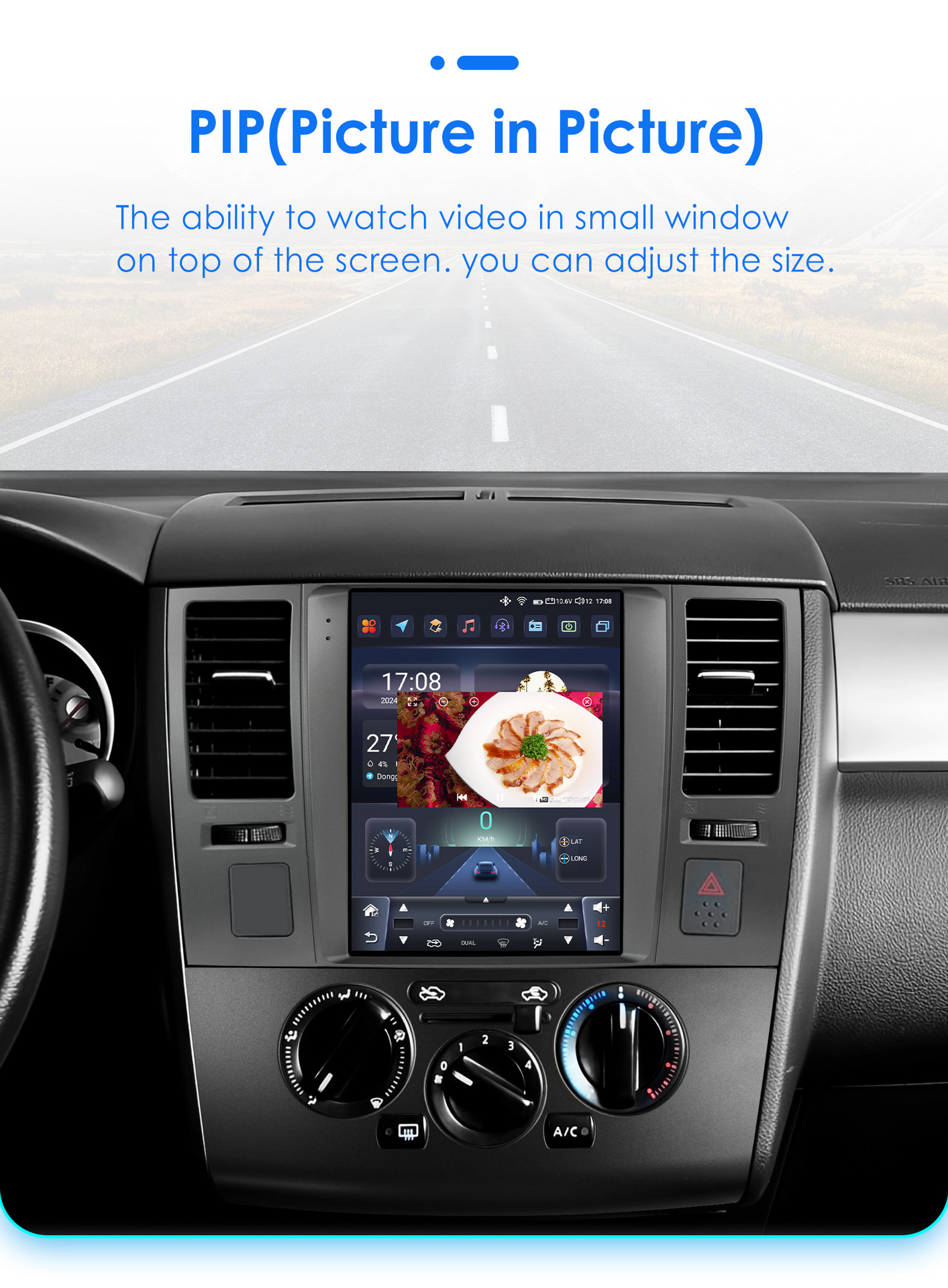 9.7inch Suitable for 04-13 Nissan Tiida C11 Android Car Central Control Vertical Screen Navigation Bluetooth Multimedia