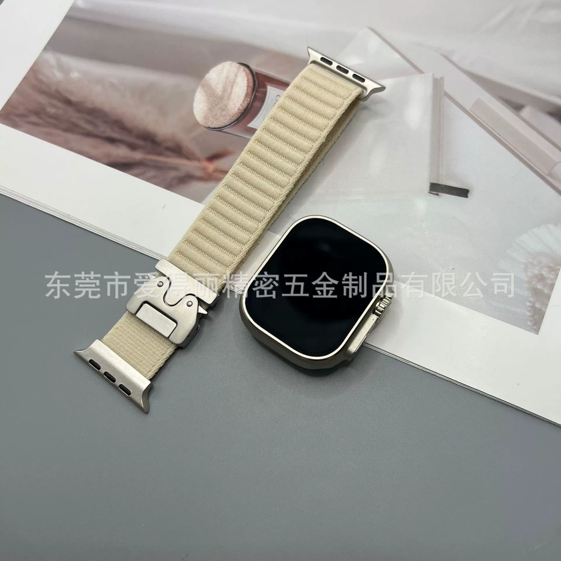 Применимо к ремешку для часов iwatch с нейлоновой плетеной полосатой парашютной пряжкой Apple Watch78910 Ремешок для часов Apple watch