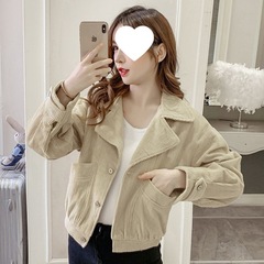 灯芯绒短外套女2025春秋新款小个子洋气减龄显瘦百搭长袖夹克上衣